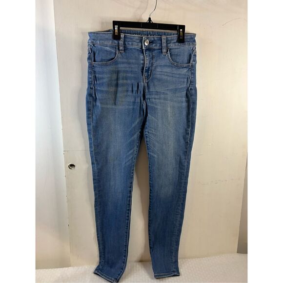 American Eagle jeggings size 8 long distressed - Picture 4 of 11